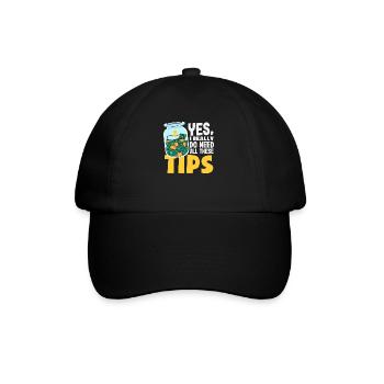 Lustiger Barkeeper Spruch Barkeeper Geschenk - Baseballkappe - Schwarz/Schwarz - Vorne