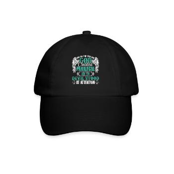 Paralegal God Created Paralegal - Baseball Cap - black/black - Front