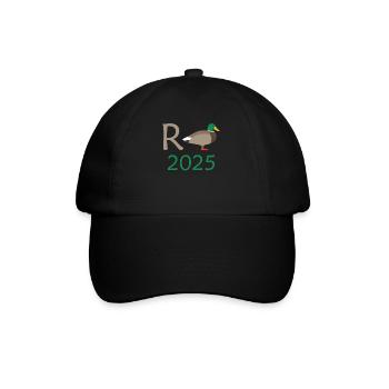 Duck Pension 2025 Pension Retirement Grandpa Grandma Pensioner - Baseball Cap - black/black - Front