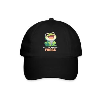 Frosch Frösche - Baseballkappe - Schwarz/Schwarz - Vorne