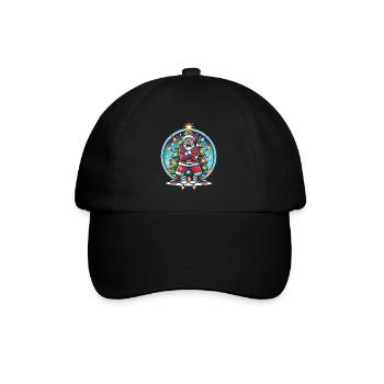 Christmas Electrocution Fun With Santa - Baseball Cap - black/black - Front