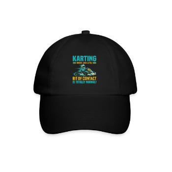 Karting : où « juste un peu de contact » n’est pas - Casquette classique - noir/noir - Devant