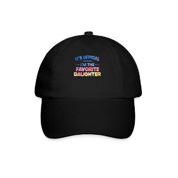 C'est officiel, je suis la fille préférée - Casquette classique - noir/noir - Devant