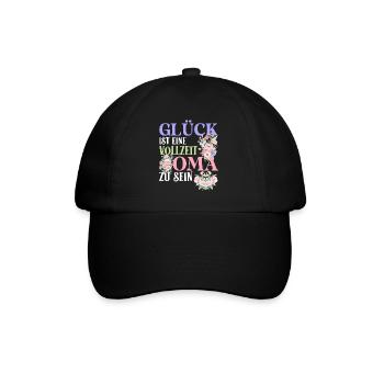 Omi GLÜCK IST EINE VOLLZEIT OMA ZU SEIN Geburtstag - Baseballkappe - Schwarz/Schwarz - Vorne