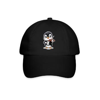 Mignon Pingouin Fiddler Drôle Comédie musicale - Casquette classique - noir/noir - Devant