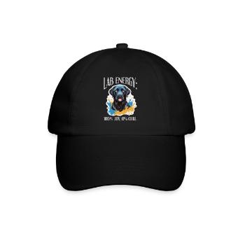Labrador Retriever Lab Energy 100% Animal Lover - Baseball Cap - black/black - Front
