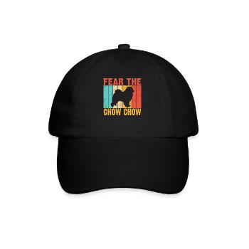 Chow Chow Gifts - Baseballkappe - Schwarz/Schwarz - Vorne