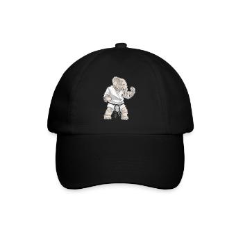 Elefant Karate Kampfsport - Baseballkappe - Schwarz/Schwarz - Vorne
