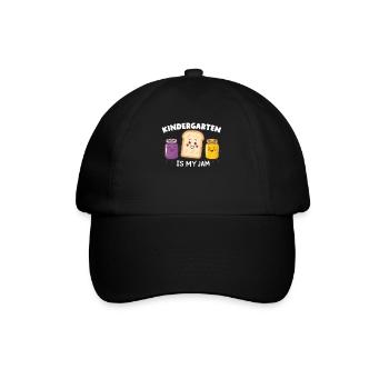 Funny Kindergarten Design – Breakfast Outfit - Baseball Cap - black/black - Front
