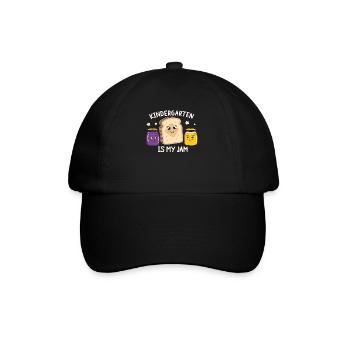 Funny Kindergarten Design – Breakfast Outfit - Baseball Cap - black/black - Front
