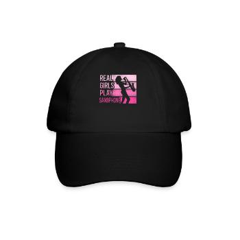 Saxophone Rétro Vintage Real Girls - Casquette classique - noir/noir - Devant