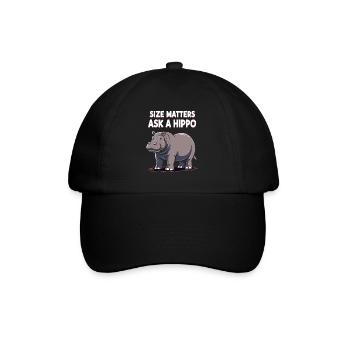 Humour hippopotame, citations sarcastiques, drôle - Casquette classique - noir/noir - Devant