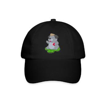 Hund Poker Pokerkarten - Baseballkappe - Schwarz/Schwarz - Vorne