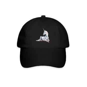 Einhorn - Baseballkappe - Schwarz/Schwarz - Vorne