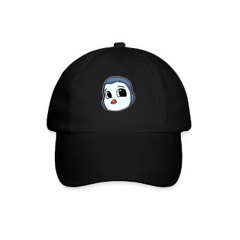 Pinguin Kopf Vogel Seevogel - Baseballkappe - Schwarz/Schwarz - Vorne