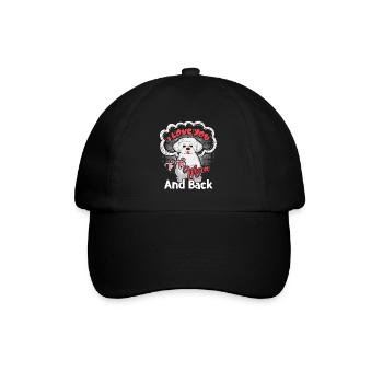 I Love My Maltese To The Moon And Back - Baseball Cap - black/black - Front