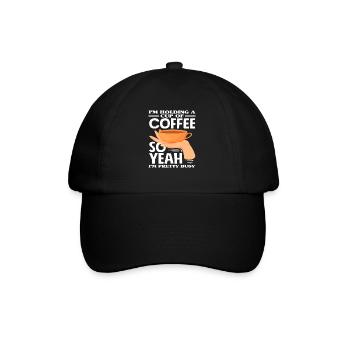 Coffee lover I'm holding a cup of coffee - Baseball Cap - black/black - Front