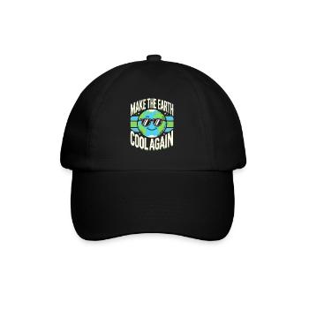 Die Erde wieder kühl machen - Baseballkappe - Schwarz/Schwarz - Vorne