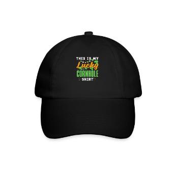 Funny Cornhole Player Gift - Baseball Cap - black/black - Front