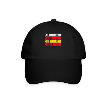 Eat Sleep Run Répétez l’opération pour les marathoniens - Casquette classique - noir/noir - Devant