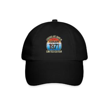 Legends Are Born In February 1971 Limited Edition - Baseballkappe - Schwarz/Schwarz - Vorne