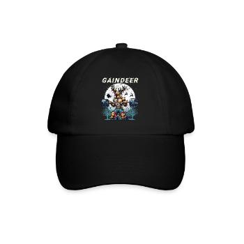 Gaindeer Funny Fitness Conception de Noël - Casquette classique - noir/noir - Devant