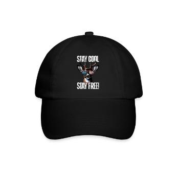 4th of July Stag Patriotic Outfit USA Flag - Baseball Cap - black/black - Front