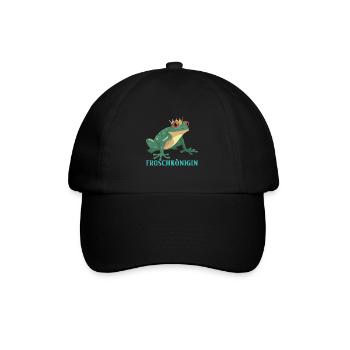 Karneval FROSCHKÖNIGIN Lustiges Frosch Kostüm - Baseballkappe - Schwarz/Schwarz - Vorne