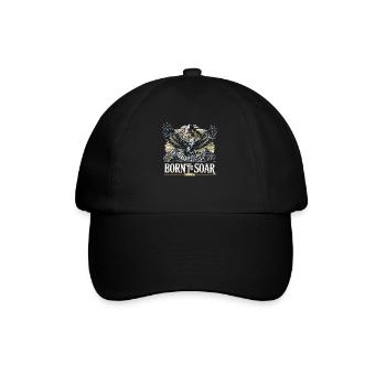 Mountains Nature And Eagle Born To Soar - Baseball Cap - black/black - Front