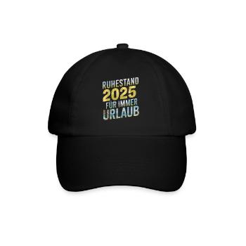 Retirement 2025 Forever Vacation - Baseball Cap - black/black - Front