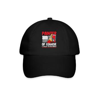 Maler Natürlich Spreche Ich Mit Mir Selbst Rat - Baseballkappe - Schwarz/Schwarz - Vorne