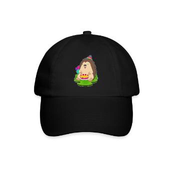 Gâteau d’anniversaire hérisson - Casquette classique - noir/noir - Devant