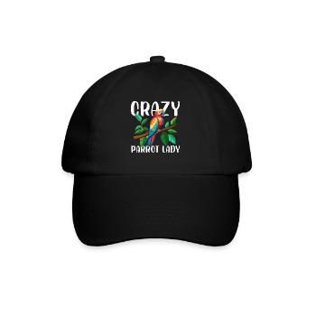 Crazy Parrot Lady Pet Bird Owner Budgie Parrot - Baseball Cap - black/black - Front