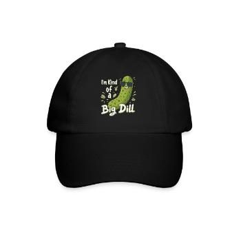 Pickle Lovers Humor Dill-ightful Jokes Funny Food - Baseballkappe - Schwarz/Schwarz - Vorne