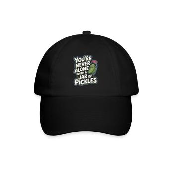 Pickle Lovers Humor Dill-ightful Jokes Funny Food - Baseballkappe - Schwarz/Schwarz - Vorne