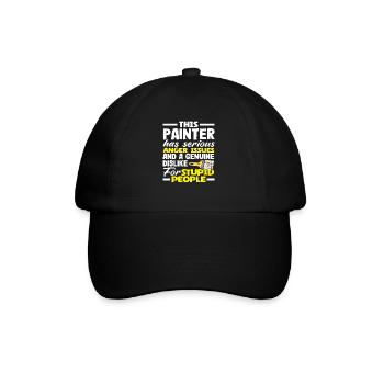 Ce peintre a de sérieux problèmes de colère - Casquette classique - noir/noir - Devant