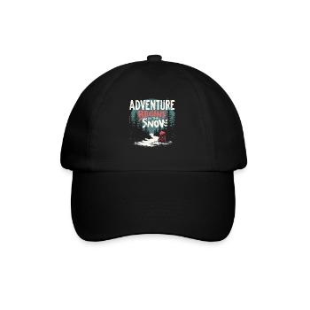 Winter Camper Snow Camping Adventure - Baseball Cap - black/black - Front