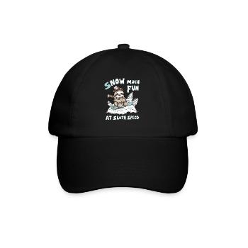 Petit paresseux en hiver neige neige beaucoup de plaisir - Casquette classique - noir/noir - Devant