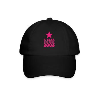 One star was born in 2003 Birthday - Baseball Cap - black/black - Front