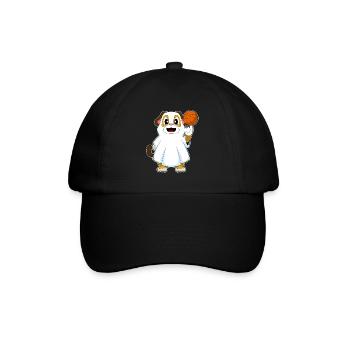 Hund Halloween Basketball - Baseballkappe - Schwarz/Schwarz - Vorne