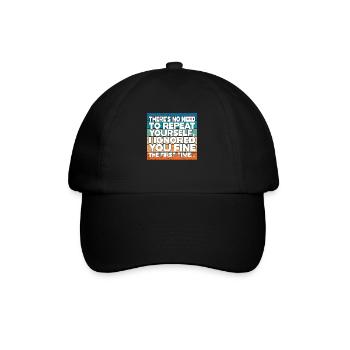 Il n’est pas nécessaire de se répéter - Casquette classique - noir/noir - Devant