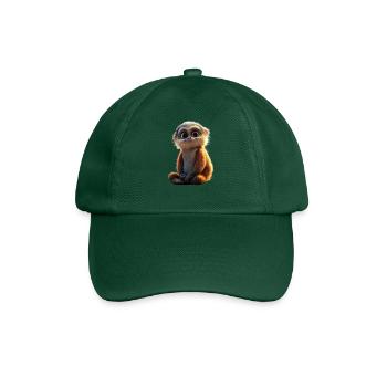 Gibbon Monkey Whitehand Gibbon Monkey Cute Lar Gibbons - Baseball Cap - bottle green - Front