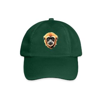 Gibbon Monkey Whitehand Gibbon Monkey Cute Lar Gibbons - Baseball Cap - bottle green - Front