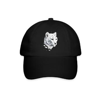 Geometric Snow Leopard – Elegance of the Wilderness - Baseball Cap - black/black - Front