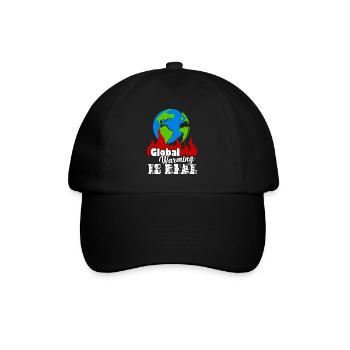 Earth Day Global Warming Is Real - Baseball Cap - black/black - Front