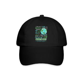 Earth Day Everyday - Baseball Cap - black/black - Front