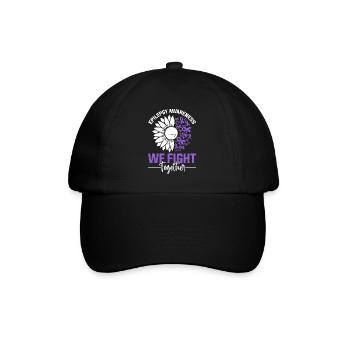 We Fight Together Purple Ribbon Nervous System - Baseball Cap - black/black - Front