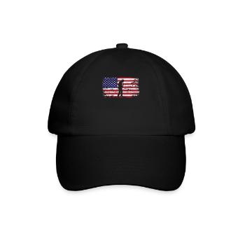 Saxophones American Flag - Baseball Cap - black/black - Front