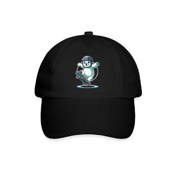 Ours polaire de skateboard avec casque - Casquette classique - noir/noir - Devant