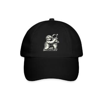 Sloth Table Tennis Fun for Animal Lovers - Baseball Cap - black/black - Front